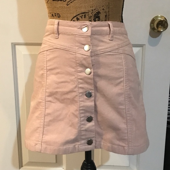 Women’s forever 21 baby pink corduroy mini skirt - Picture 2 of 5